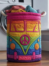Hippie Van Quilted Laundry Basket