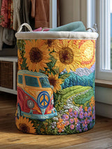 Hippie Van Quilted Laundry Basket