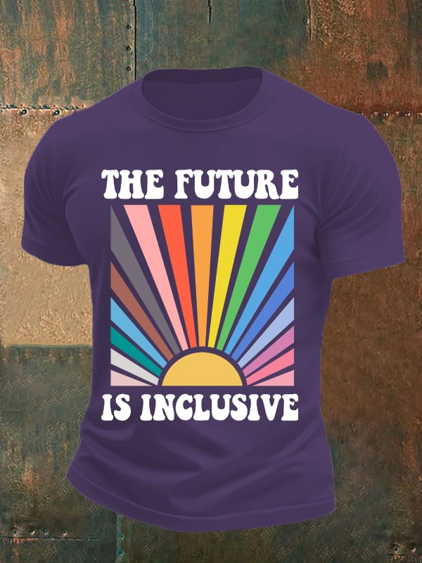 Men's Pride Month Rainbow Print T-Shirt