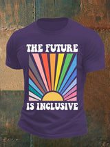 Men's Pride Month Rainbow Print T-Shirt