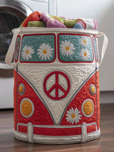 Hippie Van Quilted Laundry Basket