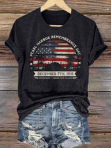 🔥Buy 3 Get 15% Off Women's  Pearl Harbor Memorial Day Hawaii USA Flag Day of Infamy   T-shirt