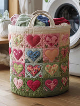 Blossom Mood Quilted Laundry Basket