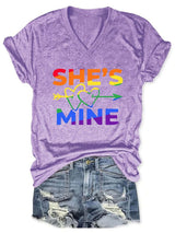 Women's She's Mine Print Short Sleeve T-Shirt