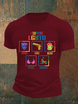 Men's I support LGBTQ Print T-shirt