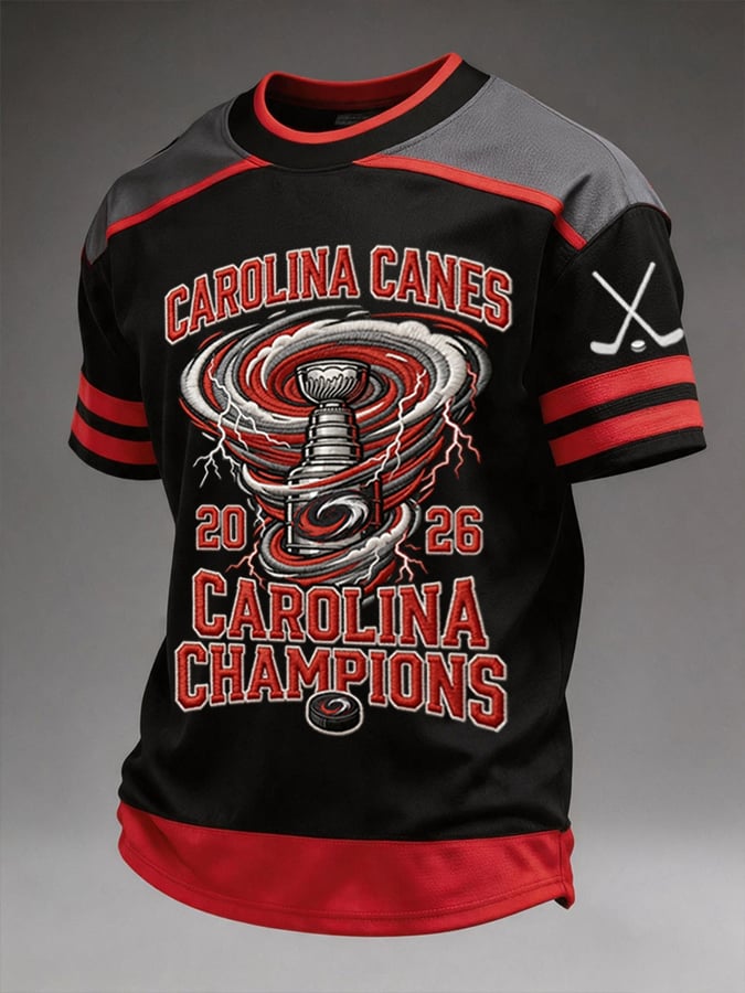 Men's Ice Hockey Printed Short-sleeved T-shirt