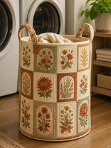 Autumn Botanical Quilted Laundry Basket