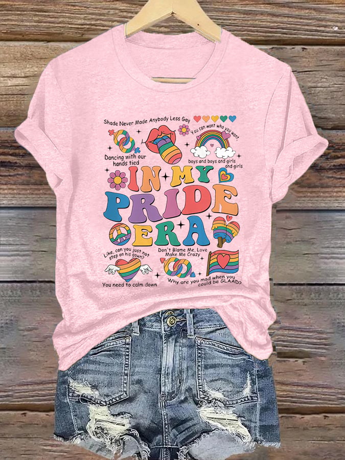 Women's  In My Pride Era, Pride Month Print T-Shirt