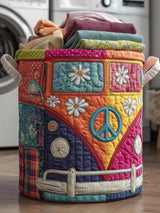 Hippie Van Quilted Laundry Basket