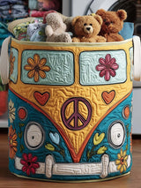 Hippie Van Quilted Laundry Basket