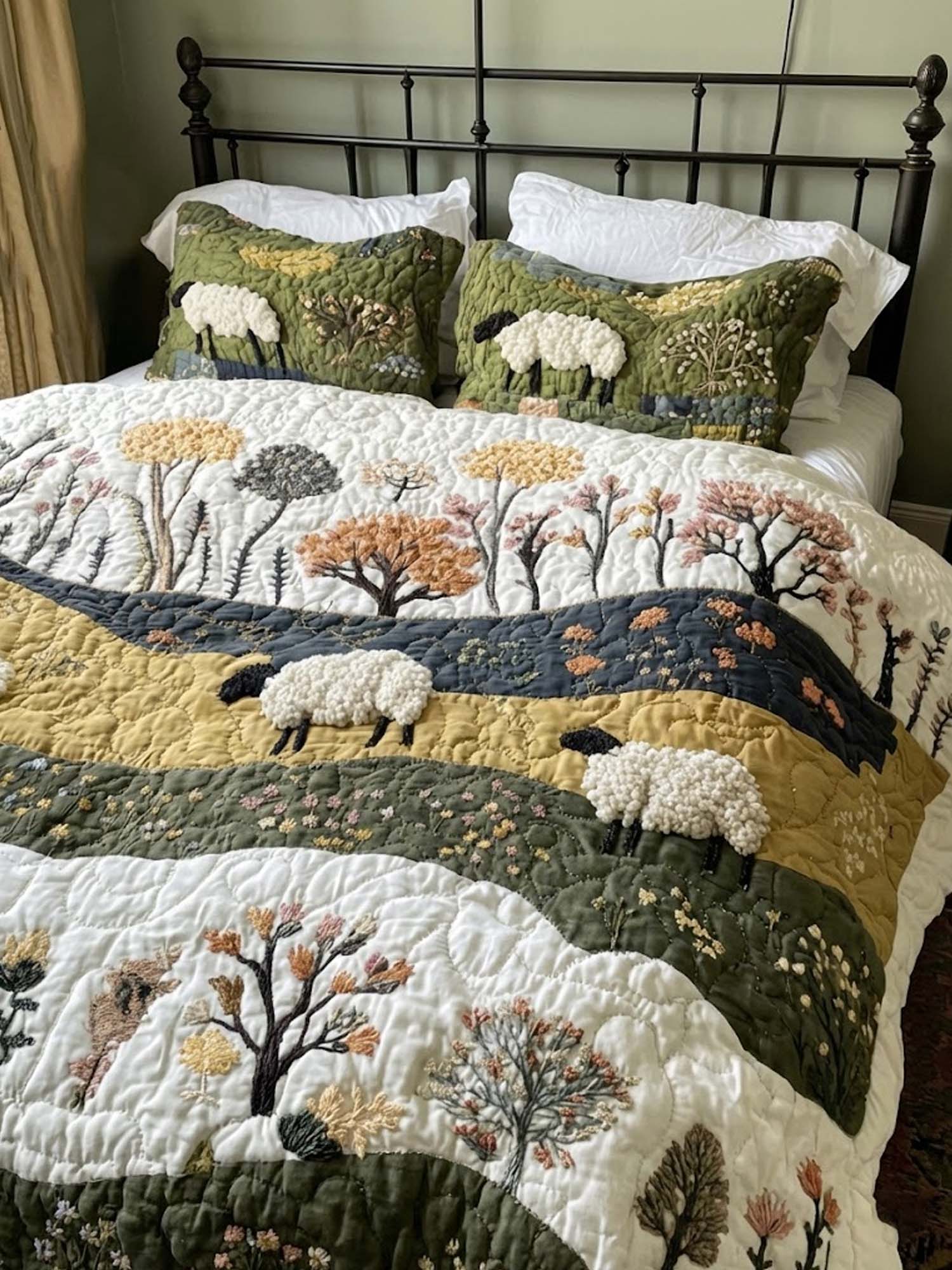 Sheep 3- Piece Quilted Bedding Set