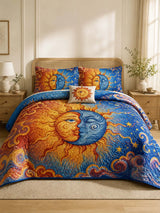 Sun Moon Celestial Dream Quilted 3-Piece Bedding Set