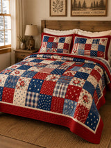 American Heritage Patriotic 3-Piece Quilted Bedding Set