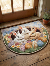 Easter Bunny and Egg Quilted Welcome Mat