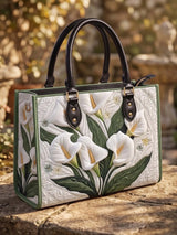 Artisanal Quilted Leather Strap Bible Handbag