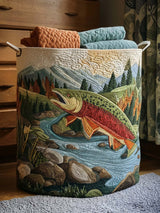 Fishing Quilted Laundry Basket