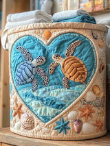Sea Turtle  Quilted Laundry Basket