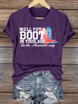 Women's  Courtesy of the Red, White and Blue Cowboy T-Shirt