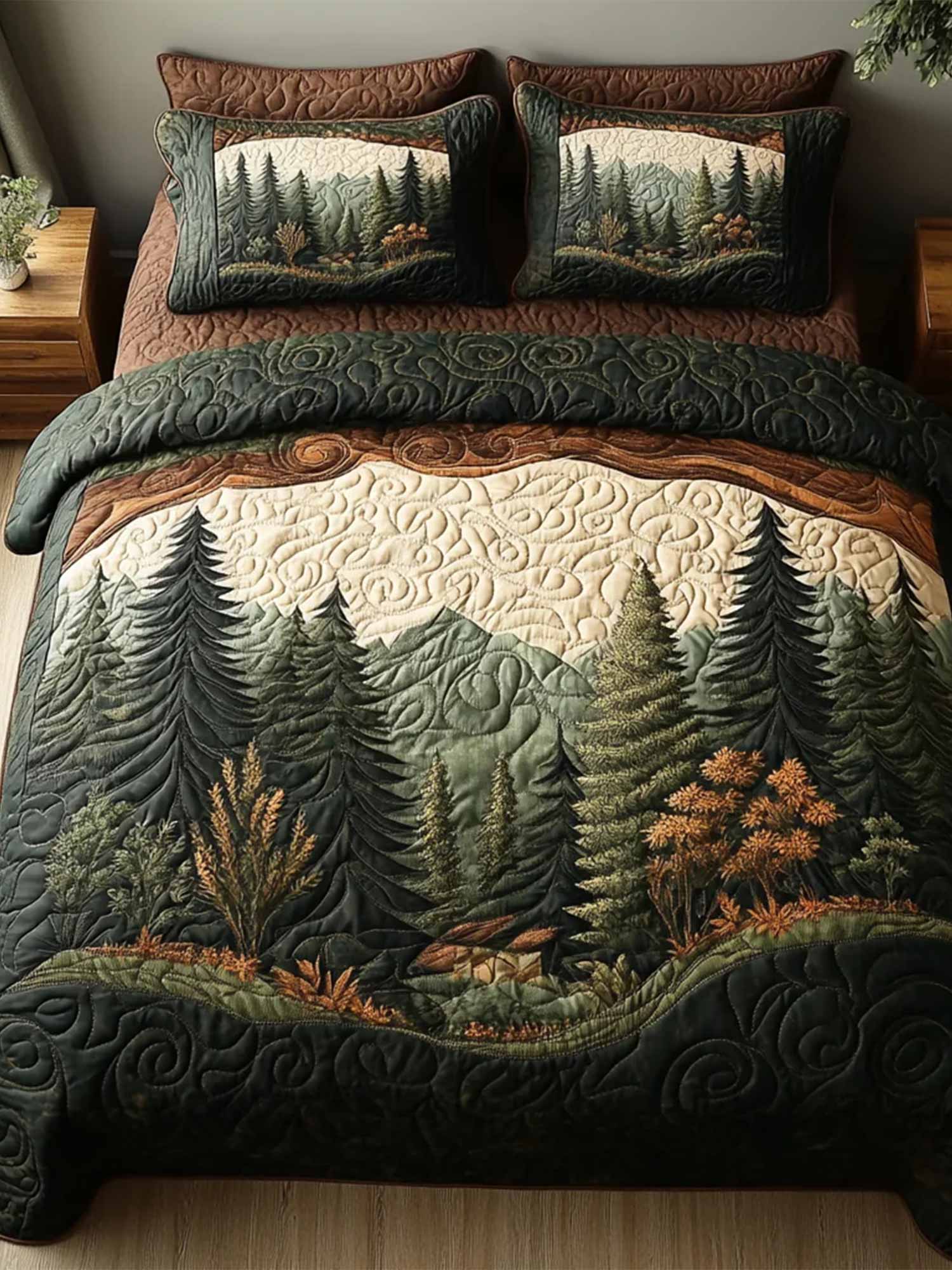 Woodland Wanderlust 3-Piece Quilted Bedding Set