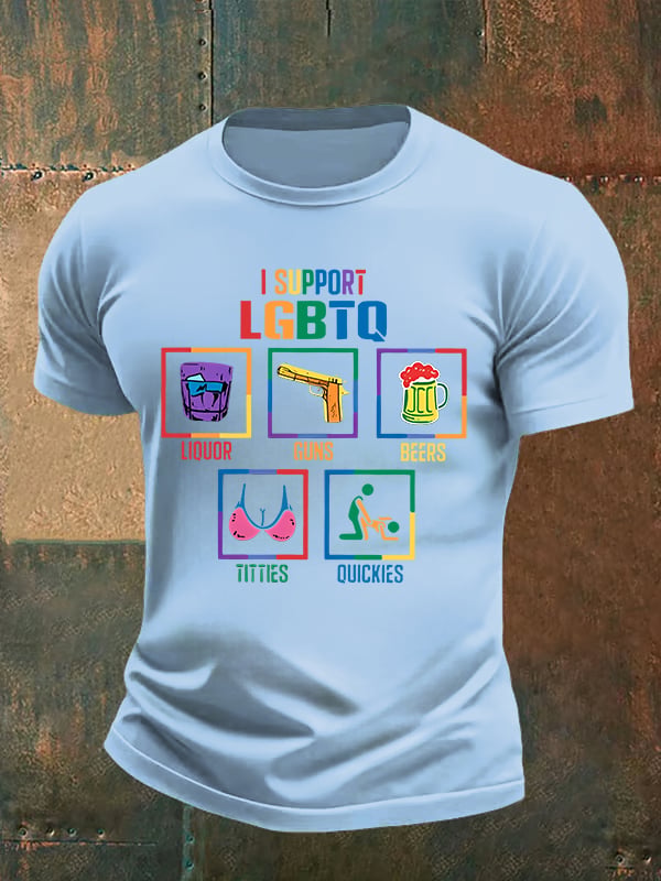 Men's I support LGBTQ Print T-shirt