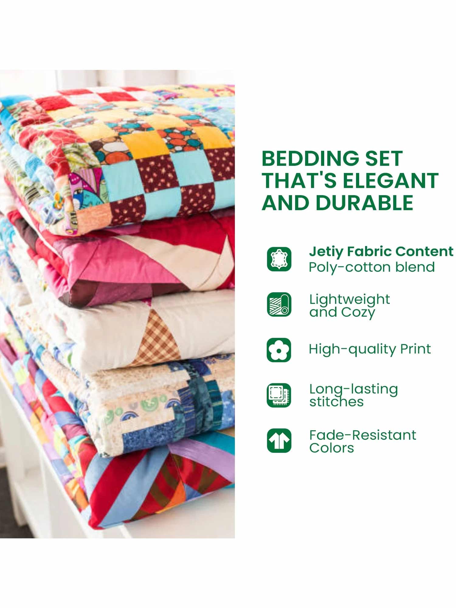 Golden Dragonfly 3-Piece  Quilted Bedding Set