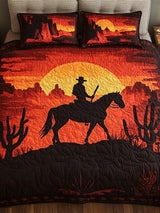 Cowboy Horizon 3-Piece Quilted Bedding Set