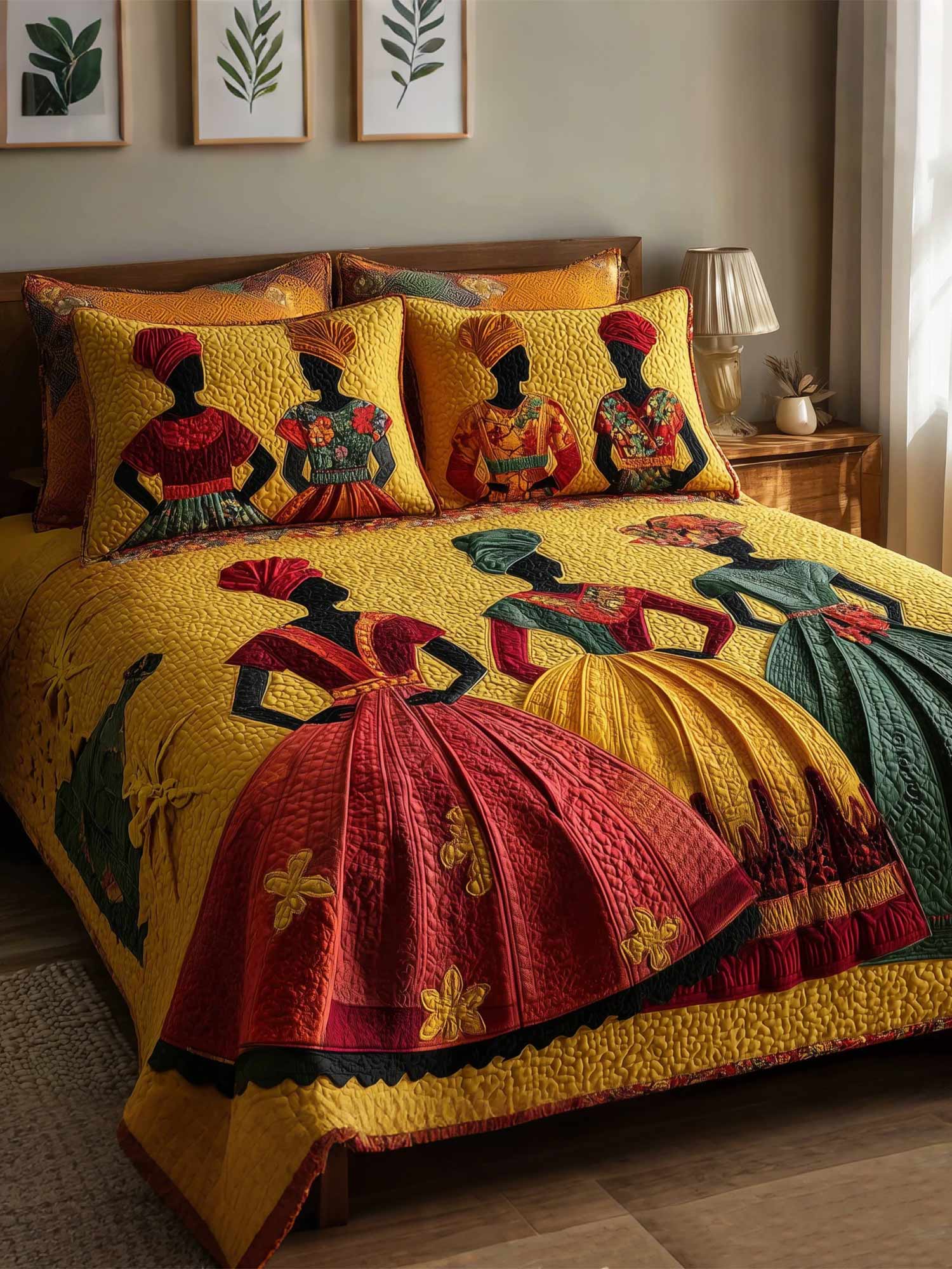 Soulbound Roots 3-Piece Quilted Bedding Set