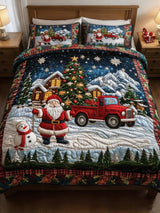 Santa Journey 3‐Piece Quilted Bedding Set