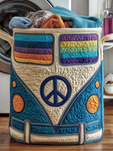 Hippie Van Quilted Laundry Basket