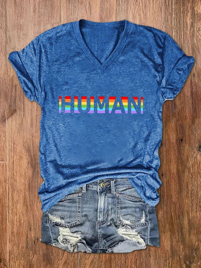 Women's Human LGBT Print T-shirt