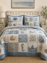 Coastal Cottage 3-Piece Quilted Bedding Set
