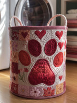 Love Paws Quilted Laundry Basket