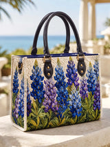 Bluebonnet Quilted Leather Strap Bible Handbag