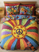 Vibrant Peace 3-Piece Quilted Bedding Set