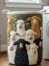 Sheep Quilted Laundry Basket