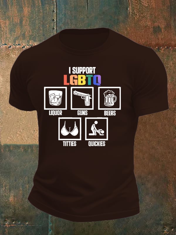 Men's I support LGBTQ Print T-shirt