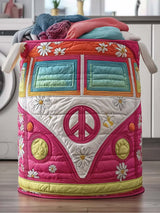 Hippie Van Quilted Laundry Basket