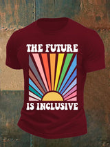 Men's Pride Month Rainbow Print T-Shirt