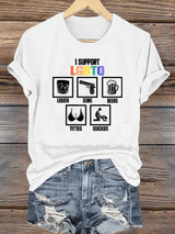 Women's  I support LGBTQ Print T-shirt