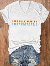 Women's Human LGBT Print T-shirt