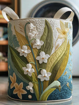 Lily of the Valley Quilted Laundry Basket