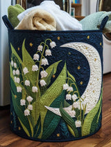 Lily of the Valley Quilted Laundry Basket
