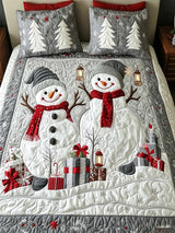 Gifted Snow 3-Piece Quilted Bedding Set