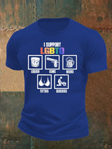 Men's I support LGBTQ Print T-shirt