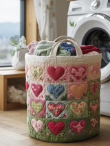 Blossom Mood Quilted Laundry Basket