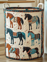 Native Charm Quilted Laundry Basket