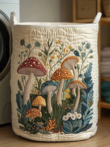 Mushroom Forest Quilted Laundry Basket