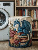Library Dragon Quilted Laundry Basket
