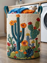 Cactus Quilted Laundry Basket