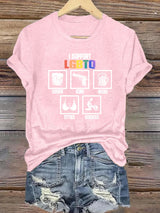 Women's  I support LGBTQ Print T-shirt